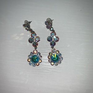 Faux diamond earrings